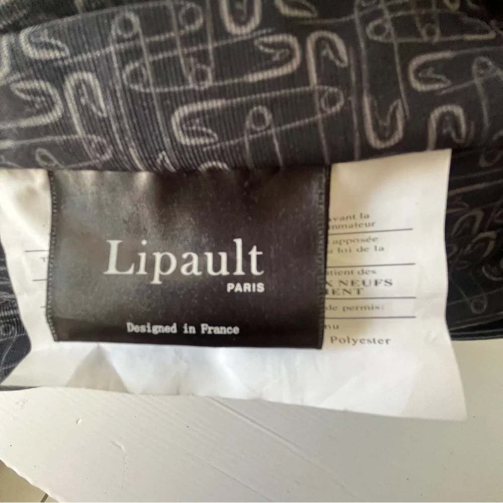 Lipault Paris Women's‎ Plume Elegance black Textured Leather Backpack